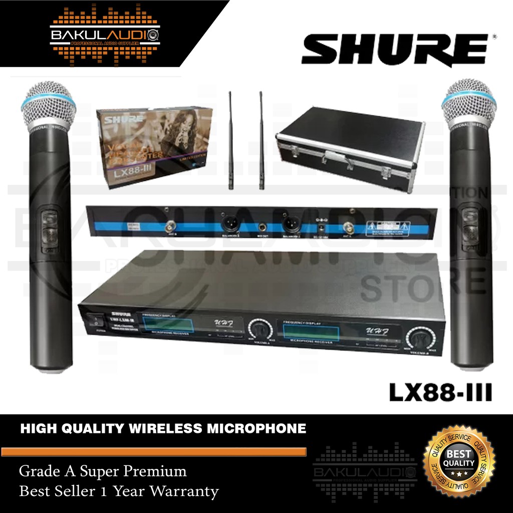 Mic Wireless Shure LX88 III New Series