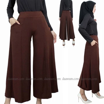 Kulot P8 Spesialis Bahan Jersey ByDaawam Kulot Panjang Mayung Dengan Kantong Dan Pinggang Karet