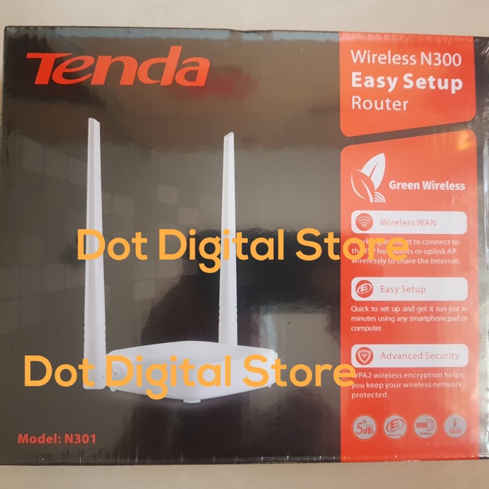 Jual Tenda N301 wireless easy setup router 300mbps 2 antenna resmi ori ...