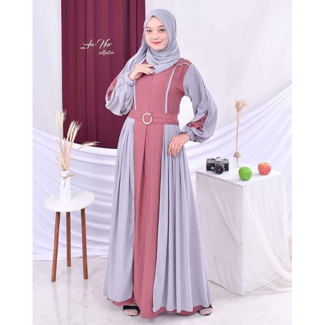 Jual ( COD ) Gamis Set Pasmina Vania Dress/ Dress Mewah Elegan | Shopee ...