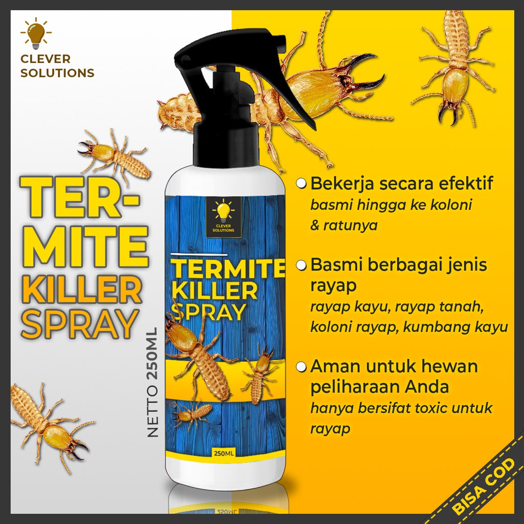 Jual Obat Anti Rayap Semprot Spray Pembasmi Rayap Racun Anti Rayap Kayu