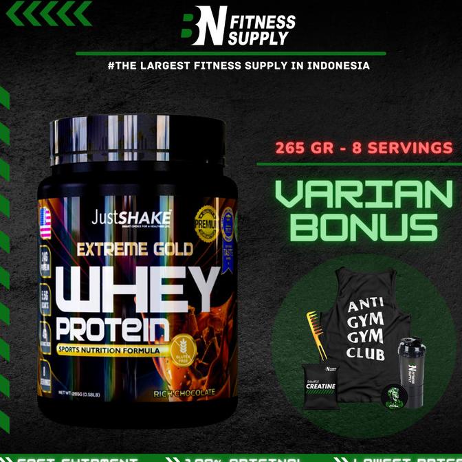 Jual JustShake Just Shake Extreme Gold Whey Protein | Shopee Indonesia