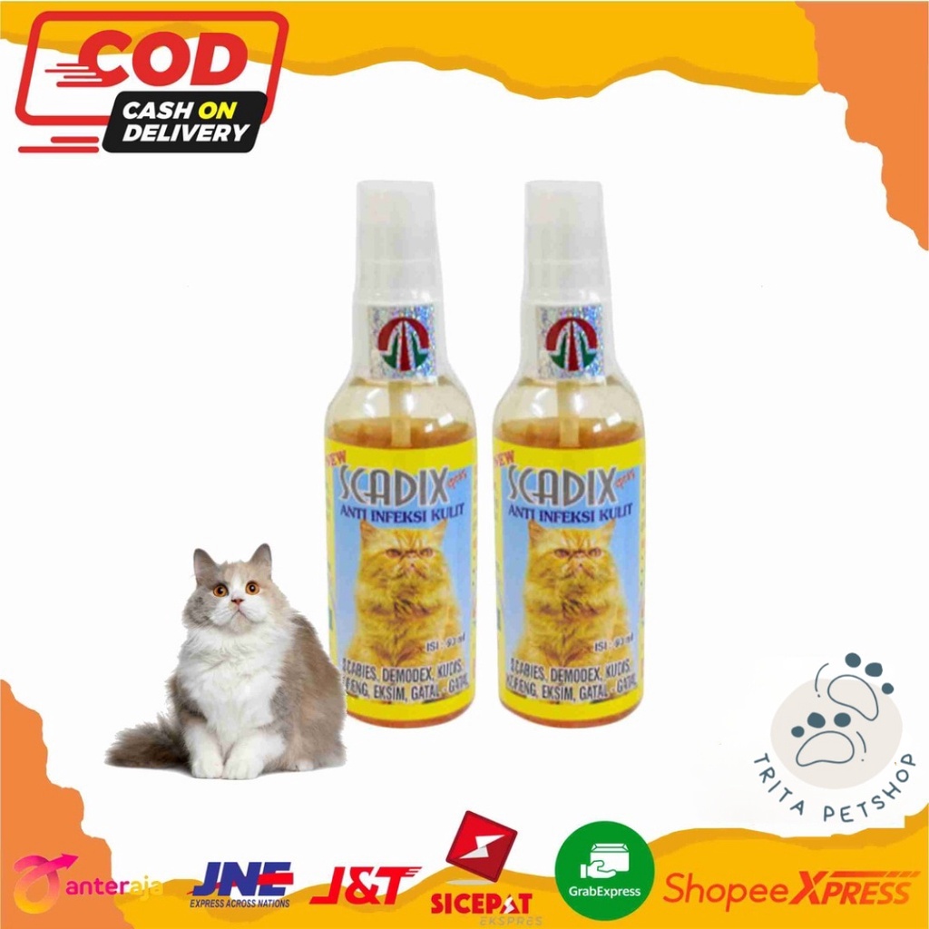 Jual SCADIX CAT SPRAY 60ml Obat Scabies Kucing Semprot Obat Anti