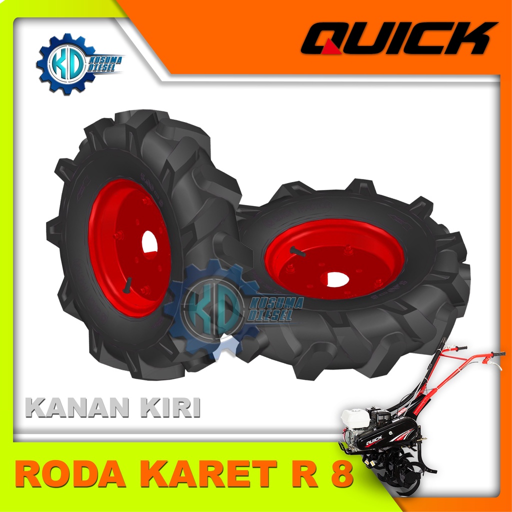 Jual Roda karet Ring 8 untuk traktor cakar baja, capung dll - Rubber ...