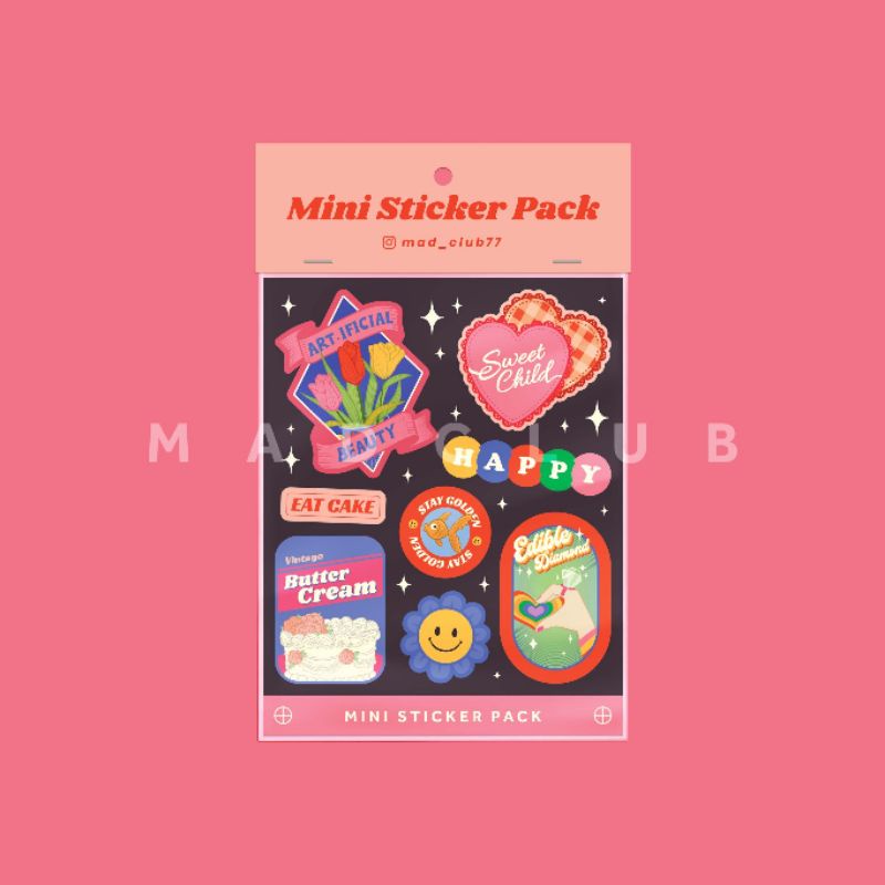 Jual MAD CLUB Mini Sticker Pack Pink | Shopee Indonesia