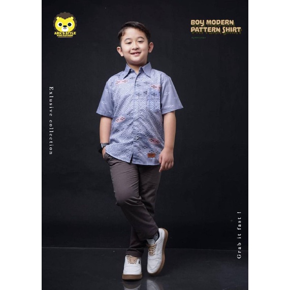 Jual Baju Anak Laki-Laki Brand Arkstyle/Boy modern Pattern size 2-10