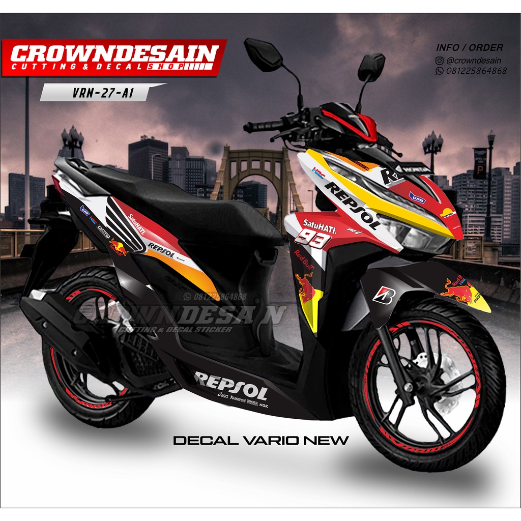Jual Sticker Decal New Vario 150-125 2018 - Sticker Dekal All New Vario