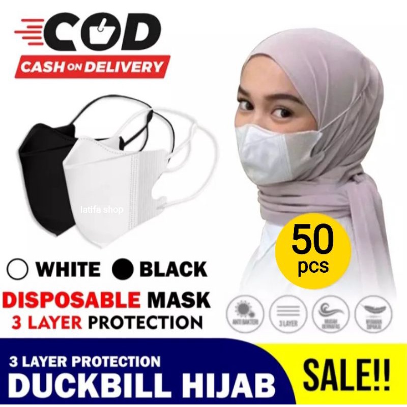 Jual MASKER DUCKBIL HIJAB 50 PCS | Shopee Indonesia