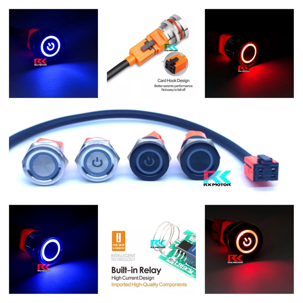 Jual Switch Saklar On Off Lampu Mobil Motor 12V Sensor Jari Lanboo ...