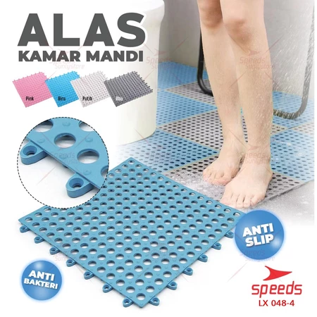 Speeds Alas Kamar Mandi LX 048-4 keset PVC puzzle antiselip untuk toilet dan kamar mandi