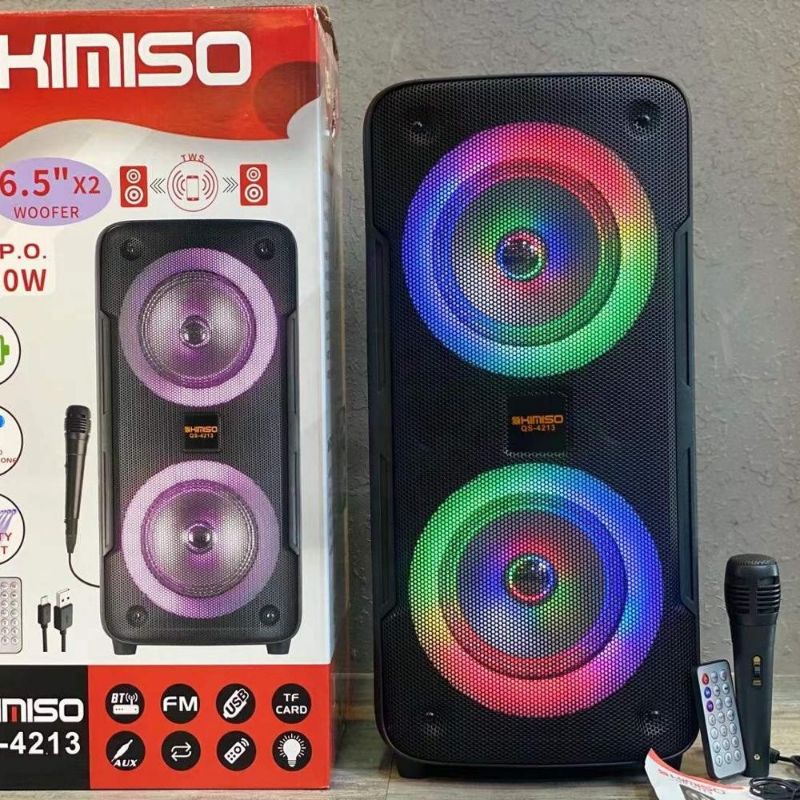 Jual Speaker Bluetooth Kimiso QS-4213 Outdoor Portable Trolley Speaker ...