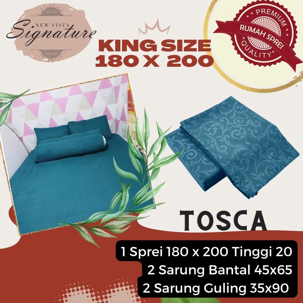 Jual Sprei Signature 180 X 200 Polos Emboss ( Tosca / Tosca ) | Shopee ...