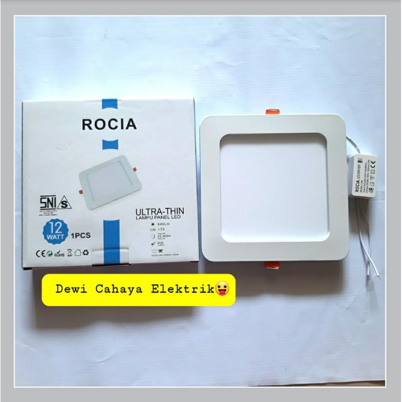 Jual Rocia Lampu Panel LED Downlight 12W Kotak - Square Cahaya Putih ...