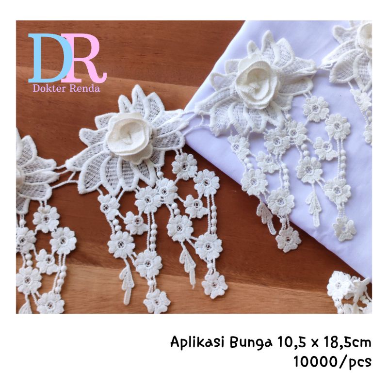 Jual aplikasi bunga rumbai 10,5 x 18,5cm | Shopee Indonesia