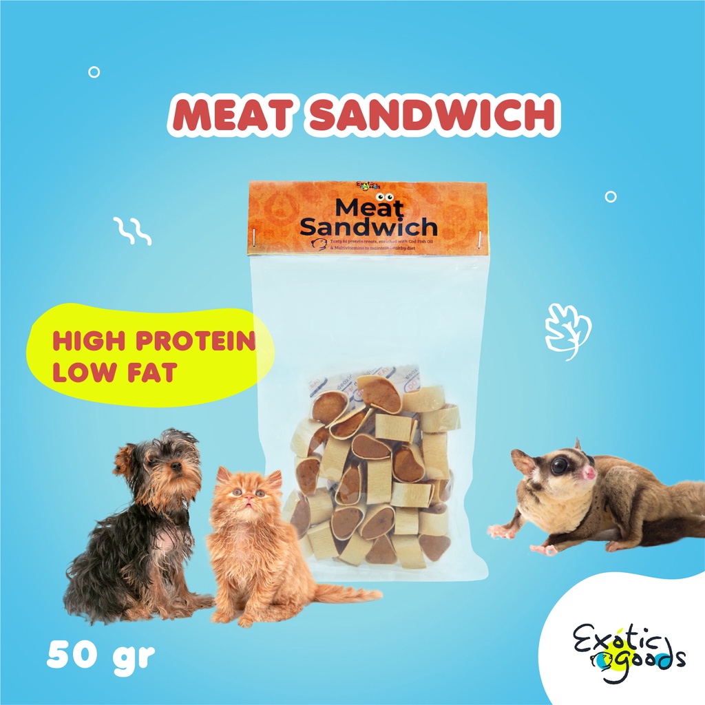 Jual Exoticgoods Meat Sandwich G Snack Sugar Glider Daging Makanan Sugar Glider Cemilan Sugar