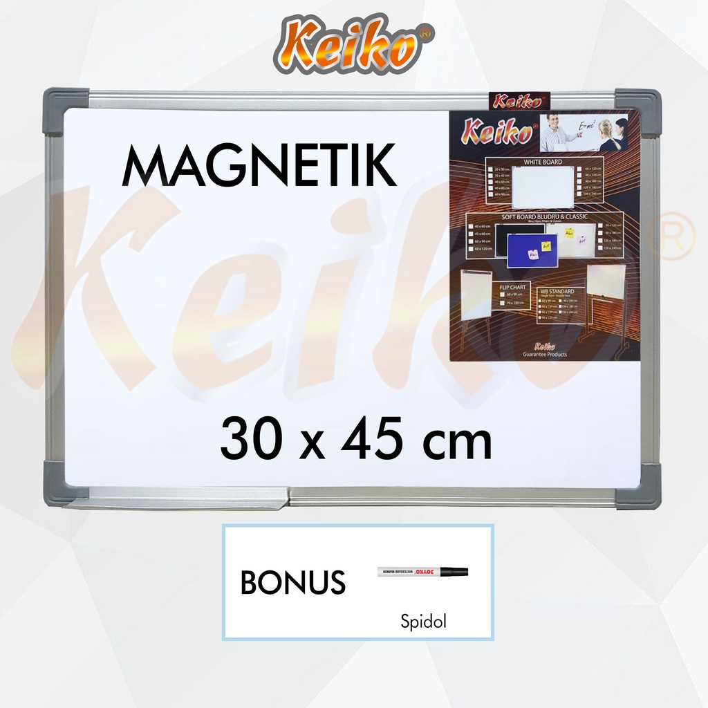 Jual Papan Tulis Whiteboard White Board Gantung Magnet Single Face Keiko 30 X 45 Cm Shopee 4105