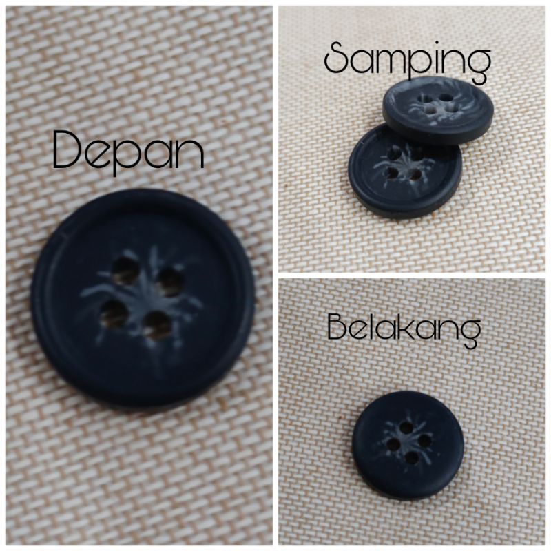 Jual Kancing Polyester DOUBLE ONE Kancing Corak RT6009-24'