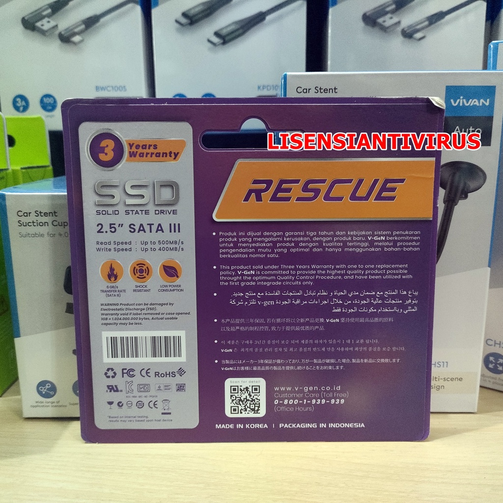 Jual SSD V-GeN SSD VGEN Rescue 128GB SATA 3 Solid State Drive 2.5