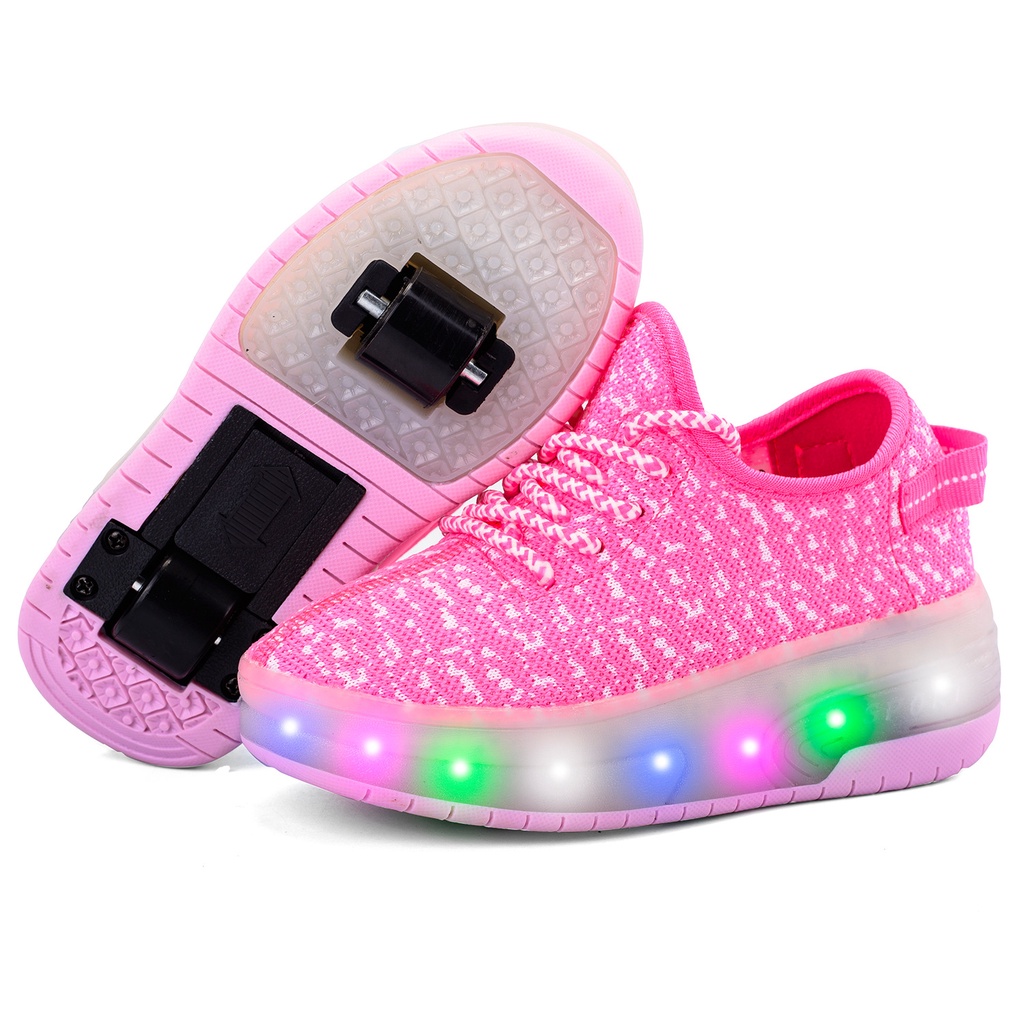 Jual Roller Skating Heelys Anak Lampu Led Bercahaya Sepatu Tunggal ...