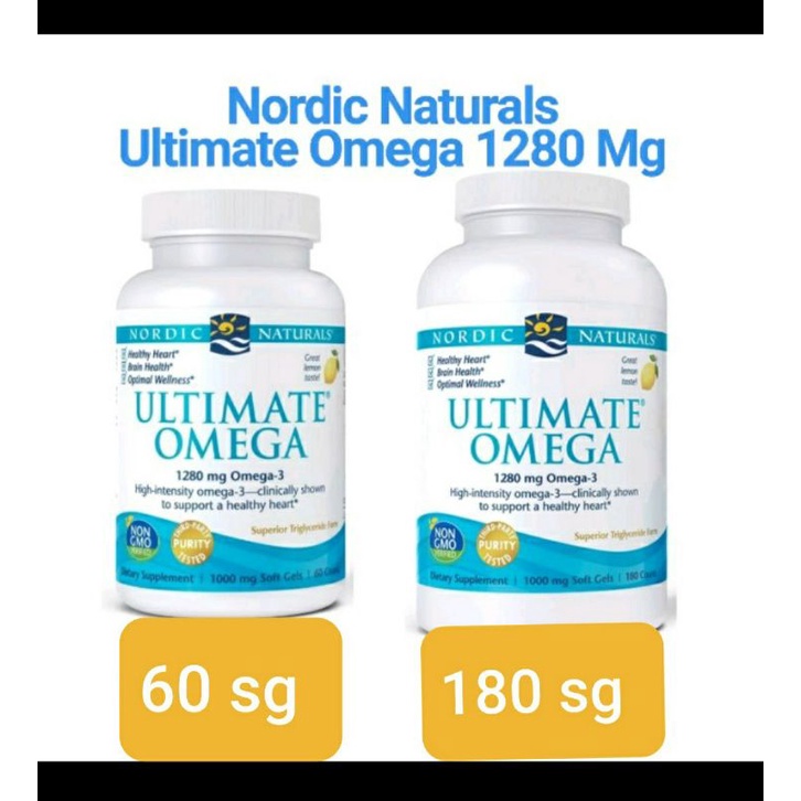 Jual Nordic Naturals Ultimate Omega180 Softgels, 1280mg, Lemon, Fish ...