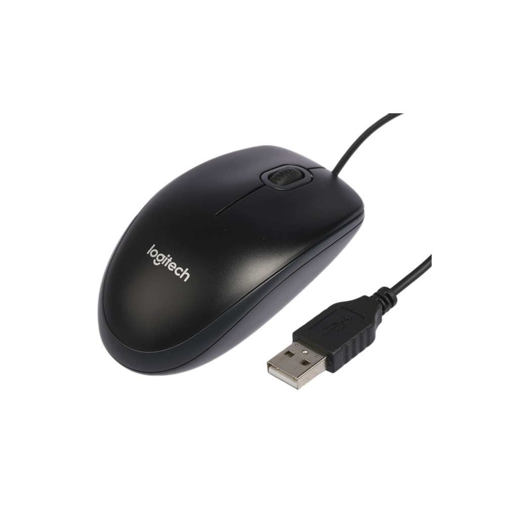 Jual Mouse logitech wired usb optical standard b100 - mice kabel usb ...