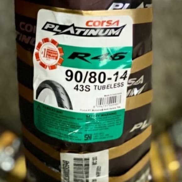 Jual BAN MATIK CORSA PLATINUM R46 90/80-14 90 80 14 90/80-17 9080 17 ...