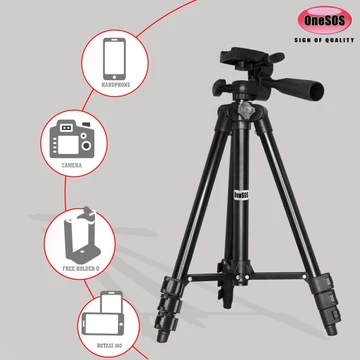 OneSOS Tripod Multifungsi 3120 1020mm Handphone Kamera DSLR Mirrorless Free Holder HP