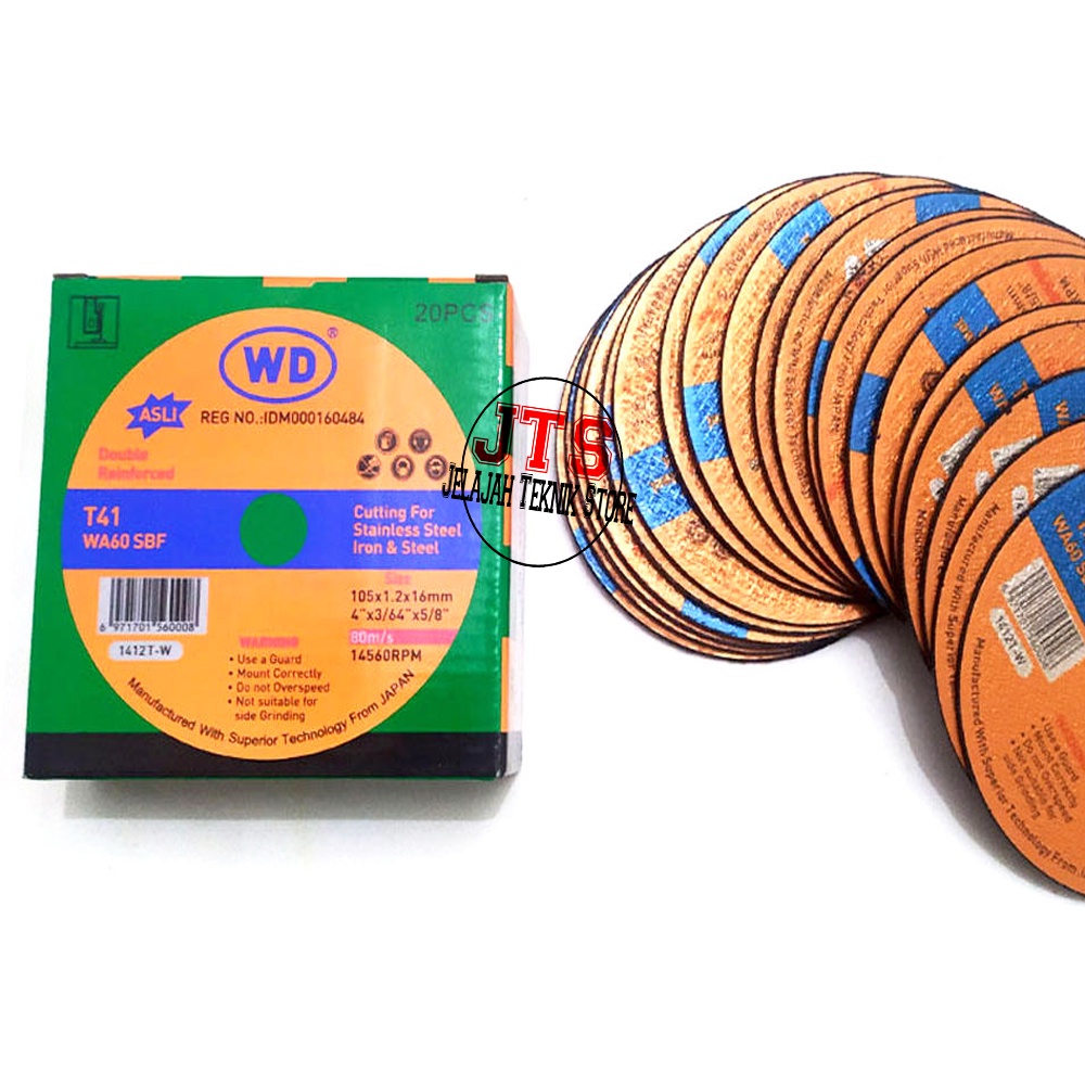Jual 1 Box WD Batu Potong Besi Stainless Steel 20Pc 50Pc Resibon Batu