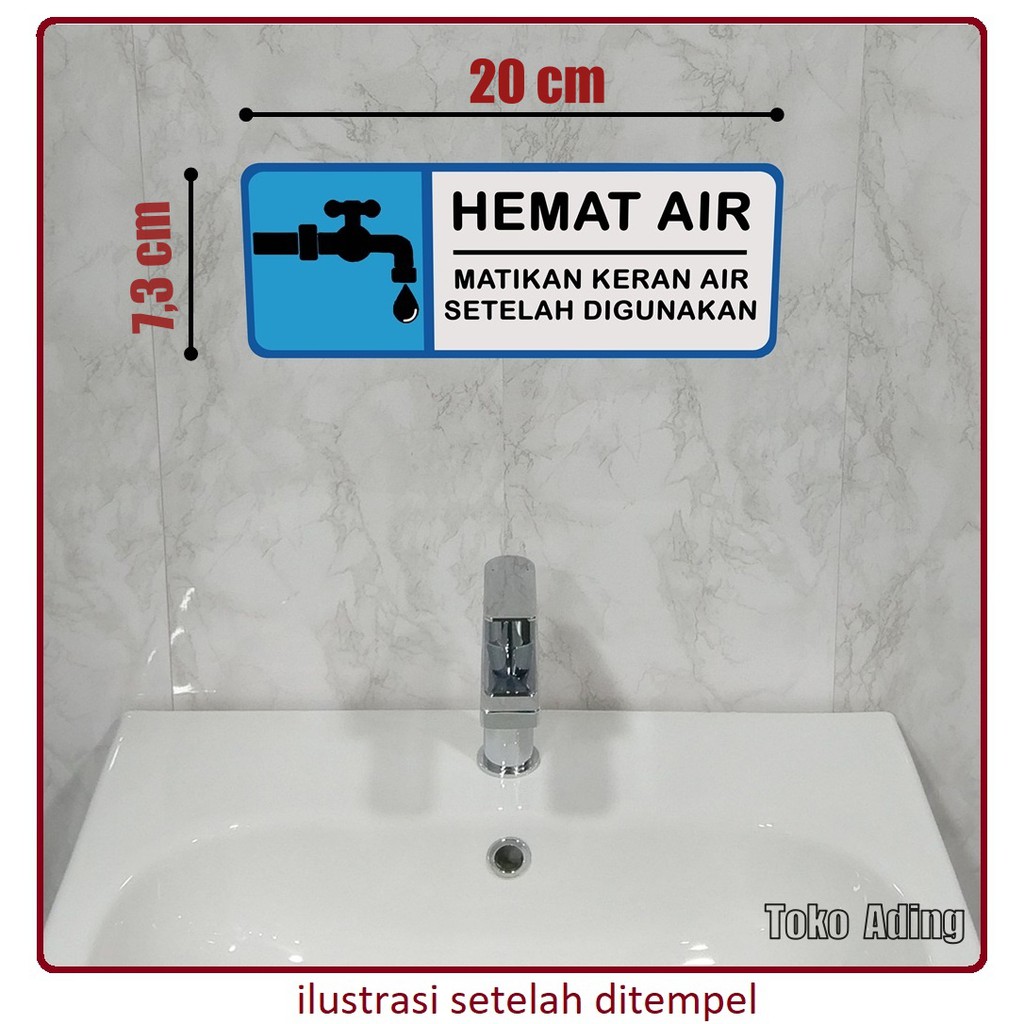 Jual Sign Tanda Stiker Hemat Air / Matikan Keran Air | Shopee Indonesia