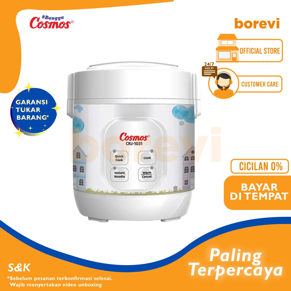 Jual COSMOS RICE COOKER MINI DIGITAL 4IN1 MAGIC COM CRJ 1031 0.3 L