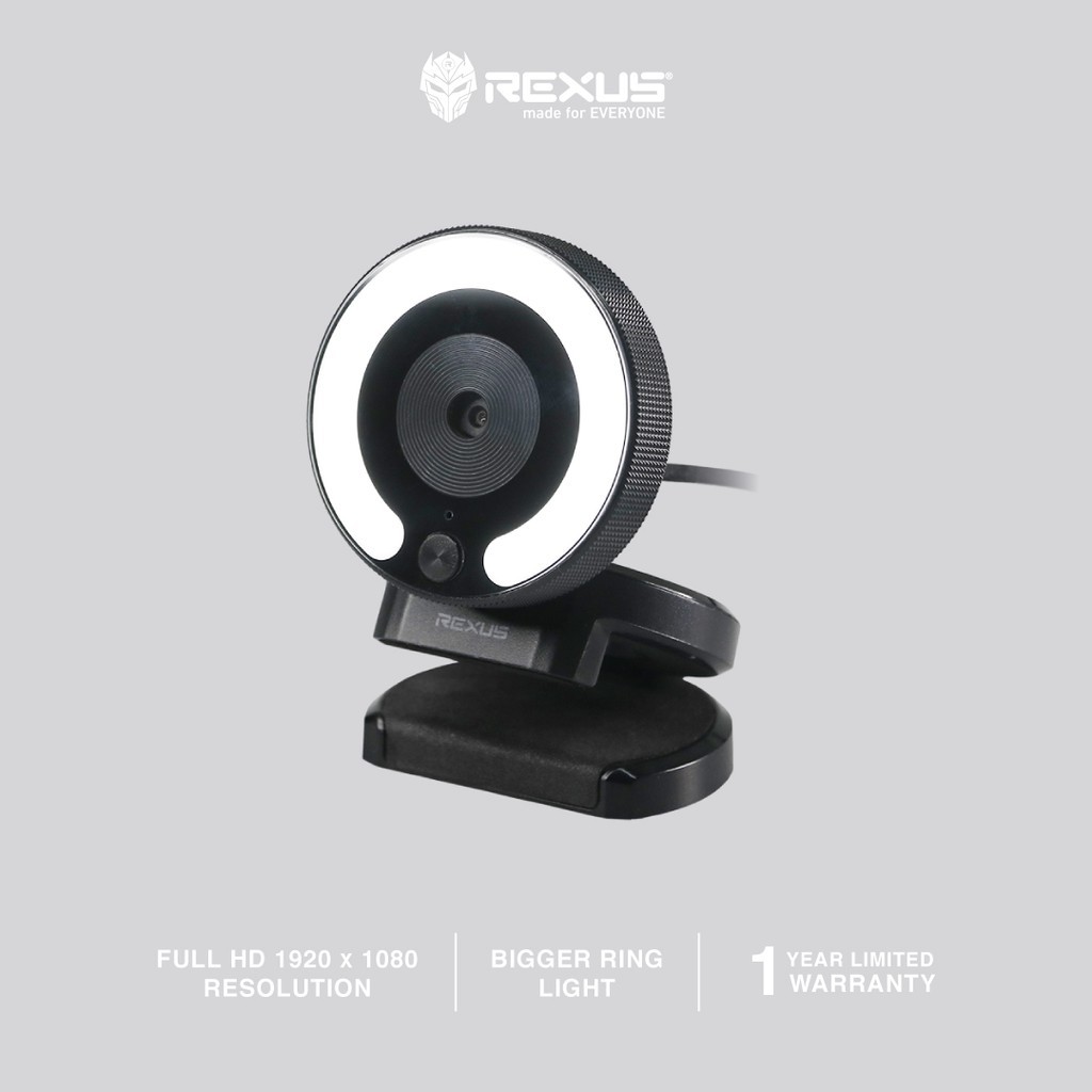 Jual Rexus Webcam Stream Alva II SW-RX03 With Mic + Ring Light | Shopee ...