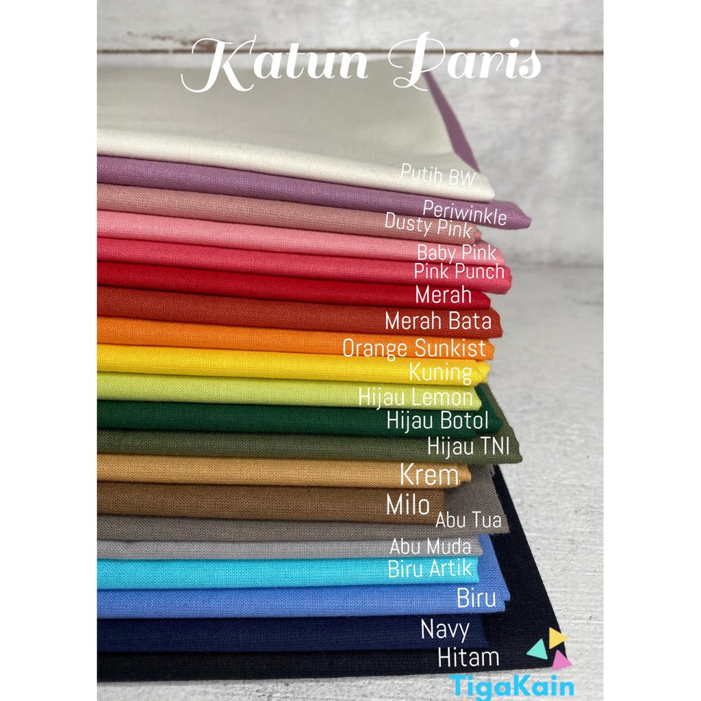 Jual 1 Meter Bahan Katun Paris Kain Katun | Shopee Indonesia