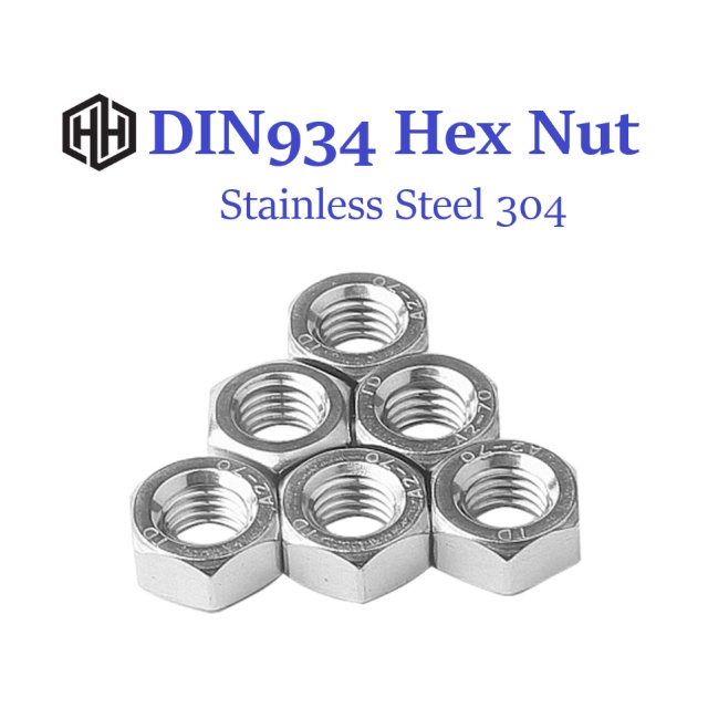 Jual Mur M2 DIN934 Hex Nut Stainless Steel 304 | Shopee Indonesia