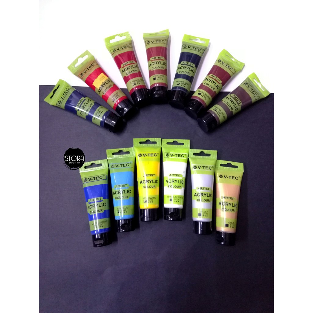 Jual V Tec Artist Acrylic Colour Cat Acrylic V Tec Cat Akrilik 35ml