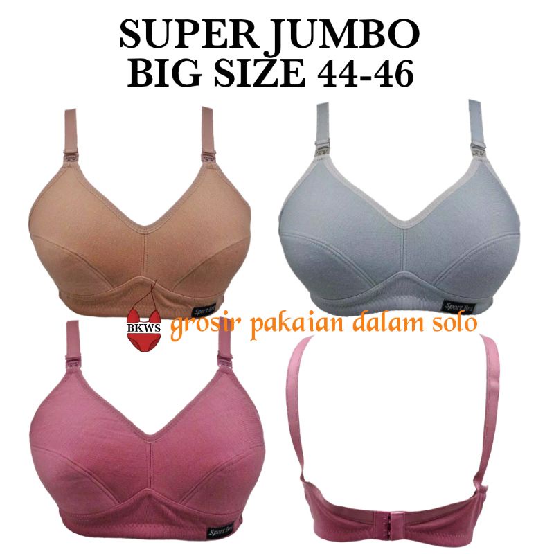 BH Sport Super Jumbo 48/50 Big Size Over LD 150cm Bra Pakaian Dalam - 50 di  Azza-shops | Tokopedia