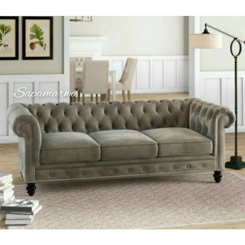 Jual Sofa Chesterfield 3 Seater | Shopee Indonesia