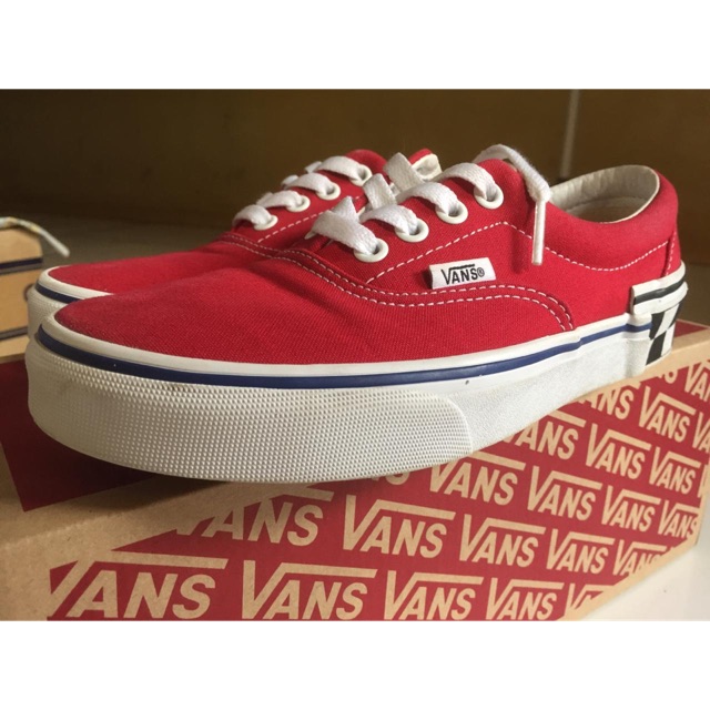 Vans tango red checkered sales