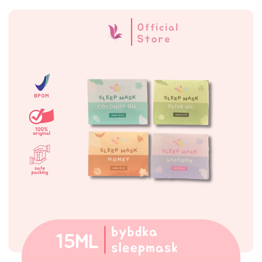 Jual [FREE GIFT][BPOM] Bybdka Sleeping Mask Olive Oil / Honey / Coconut ...