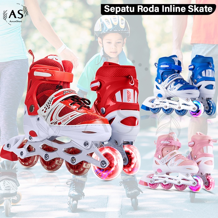 Jual Sepatu roda inline skate Size POWER SUPERB FREE KUNCI | Shopee ...