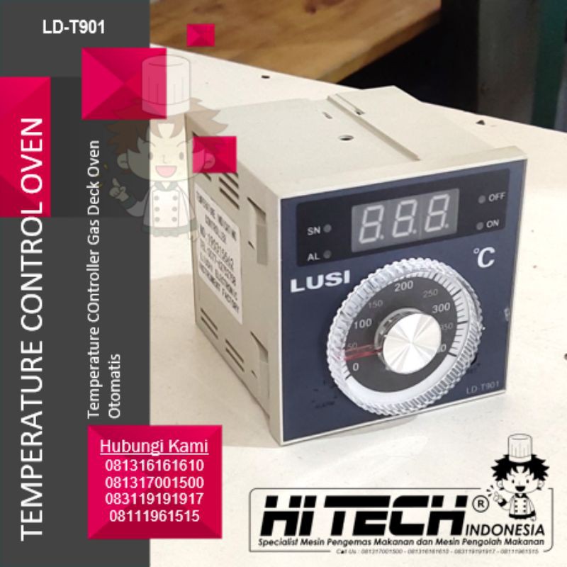 Jual TEMPERATURE CONTROL GAS DECK OVEN OTOMATIS LUSI LDT901 PENGATUR