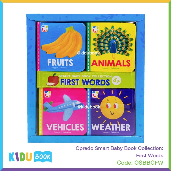 Jual Buku Anak Belajar Mengenal Kata Pertama Opredo Smart Baby Book ...