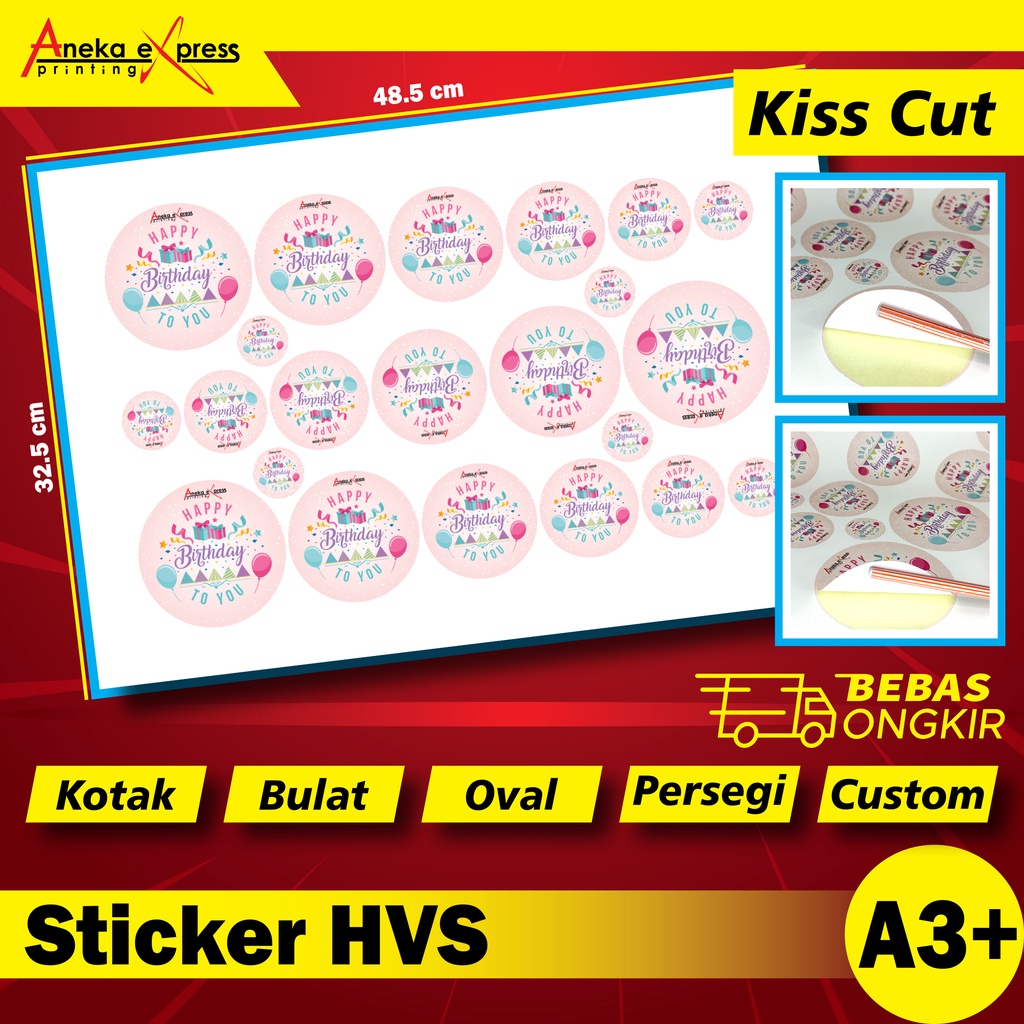 Jual Print Stiker Cetak Sticker Hvs A3 Stiker Label Kemasan Print Kiss Cut Shopee 3203