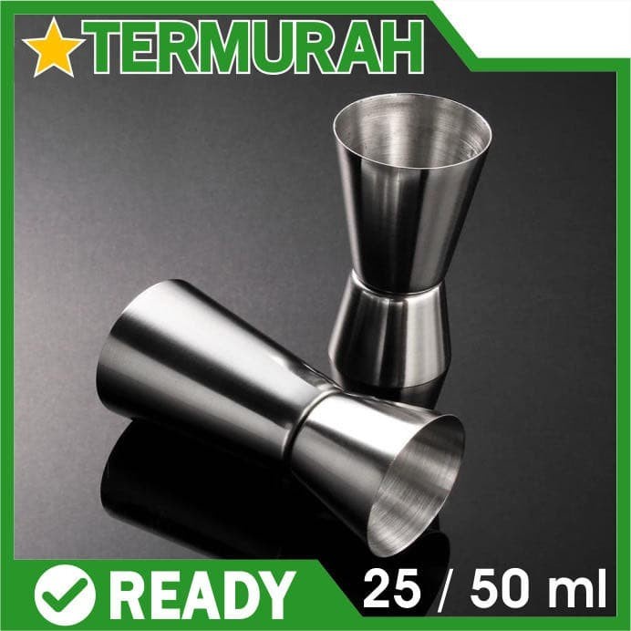 Jual 011 Stainless Jigger Measure Cup Measuring 2550 Ml Gelas Ukur Cocktail Fegr0 Shopee 3757