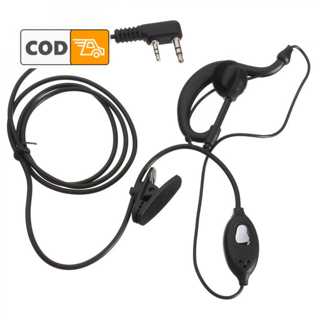 Jual Headset Earphone Handsfree Walkie Talkie Earplug Bisa Diputar 360 ...