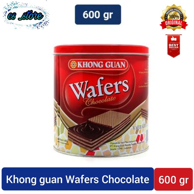 Jual Khong Guan Wafers Coklat 600 Gr Khongguan Wafer Kaleng Shopee