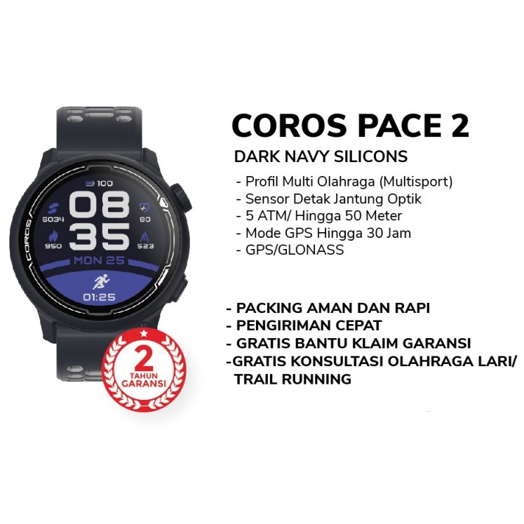COROS Pace 2 香り スマートウォッチ ナイロンバンド ダークネイビー
