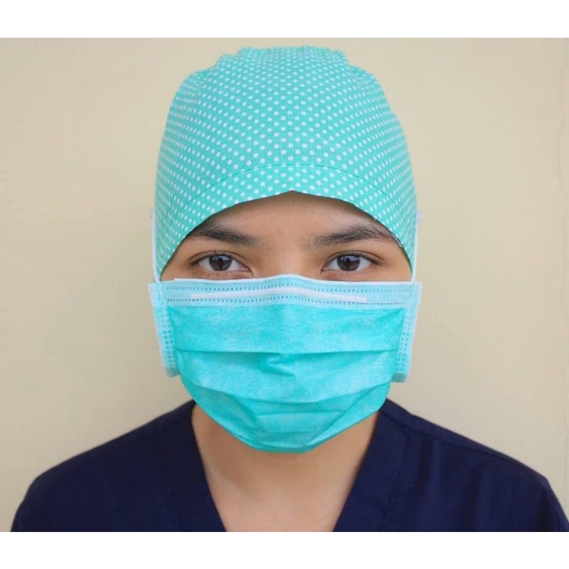 Jual Head cap / head cap medis motif / surgical cap / topi dokter ...
