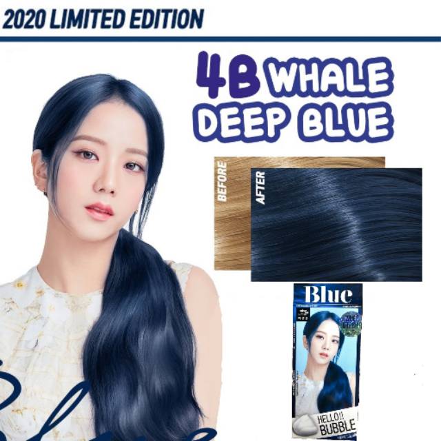 Jual Mise en Scene Hello Bubble Hair Color Foam 4B Whale Deep Blue 2020