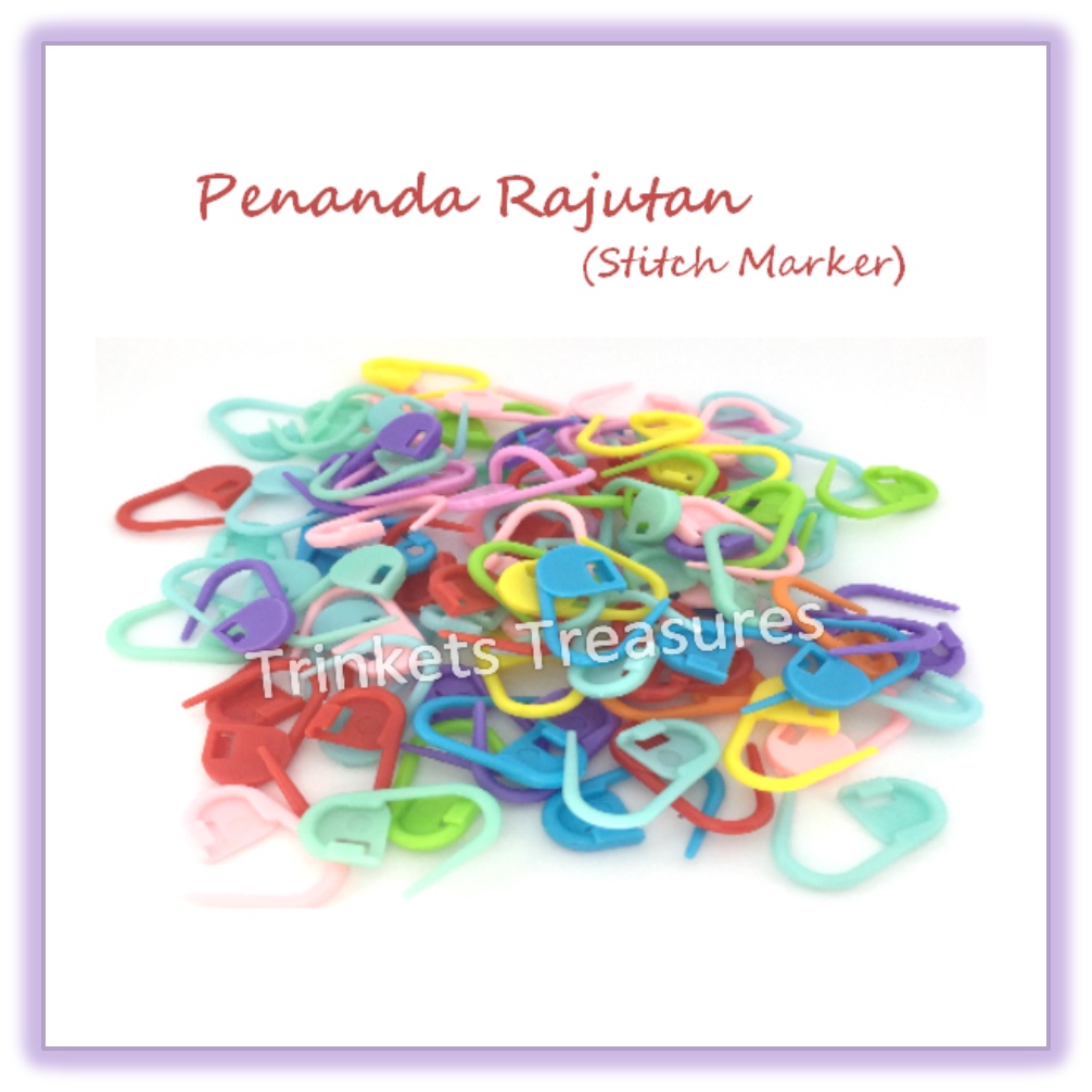 Jual SATUAN - Penanda rajutan tipe kunci Locking stitch marker peniti ...