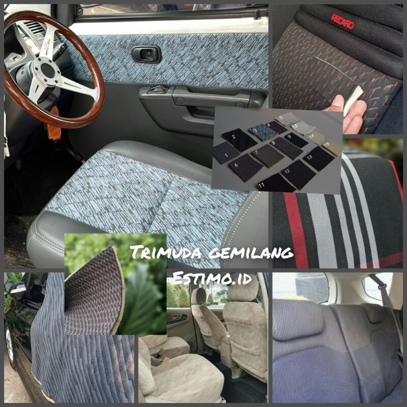 Jual Bahan Jok Mobil Fabric Original Kain Bludru Kulit Kain Sintetis